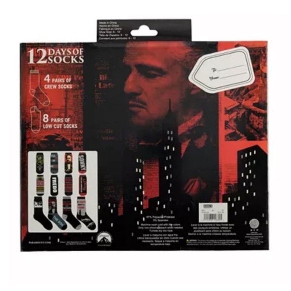 The Godfather 12 Days of Socks Gift Set Advent Calendar